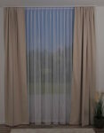 Verdunkelungsvorhang mit Raffband in Creme/Beige