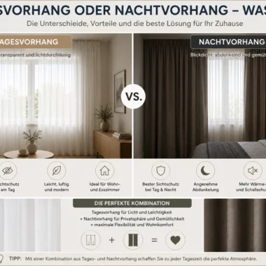 Tagesvorhang oder Nachtvorhang – was passt?